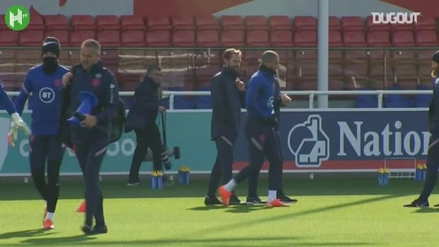 Calvert-Lewin and Saka train with England for the first time